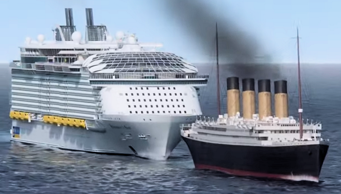 Titanic vs Bateaux de croisiere modernes